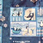 シロクマさんとペンギンさんパターンの包装紙