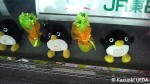 盛岡駅のショーウインドーにズラッと並んだシェラトンペンギンたち