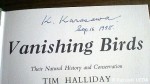 『VANISHING BIRDS Their Natural History and Conservation』(Tim Halliday著、SIDGWICK & JACKSON発行、1978年)