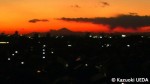 夕焼け黒富士